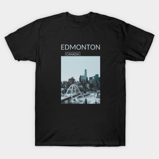 Edmonton Alberta Canada Cityscape Skyline Gift for Canadian Canada Day Present Souvenir T-shirt Hoodie Apparel Mug Notebook Tote Pillow Sticker Magnet T-Shirt